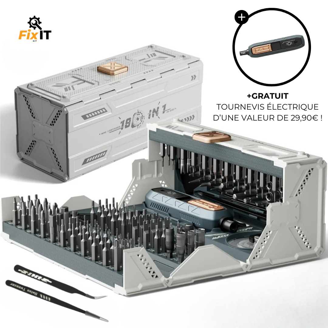 Jeu de tournevis FixIT 180 en 1