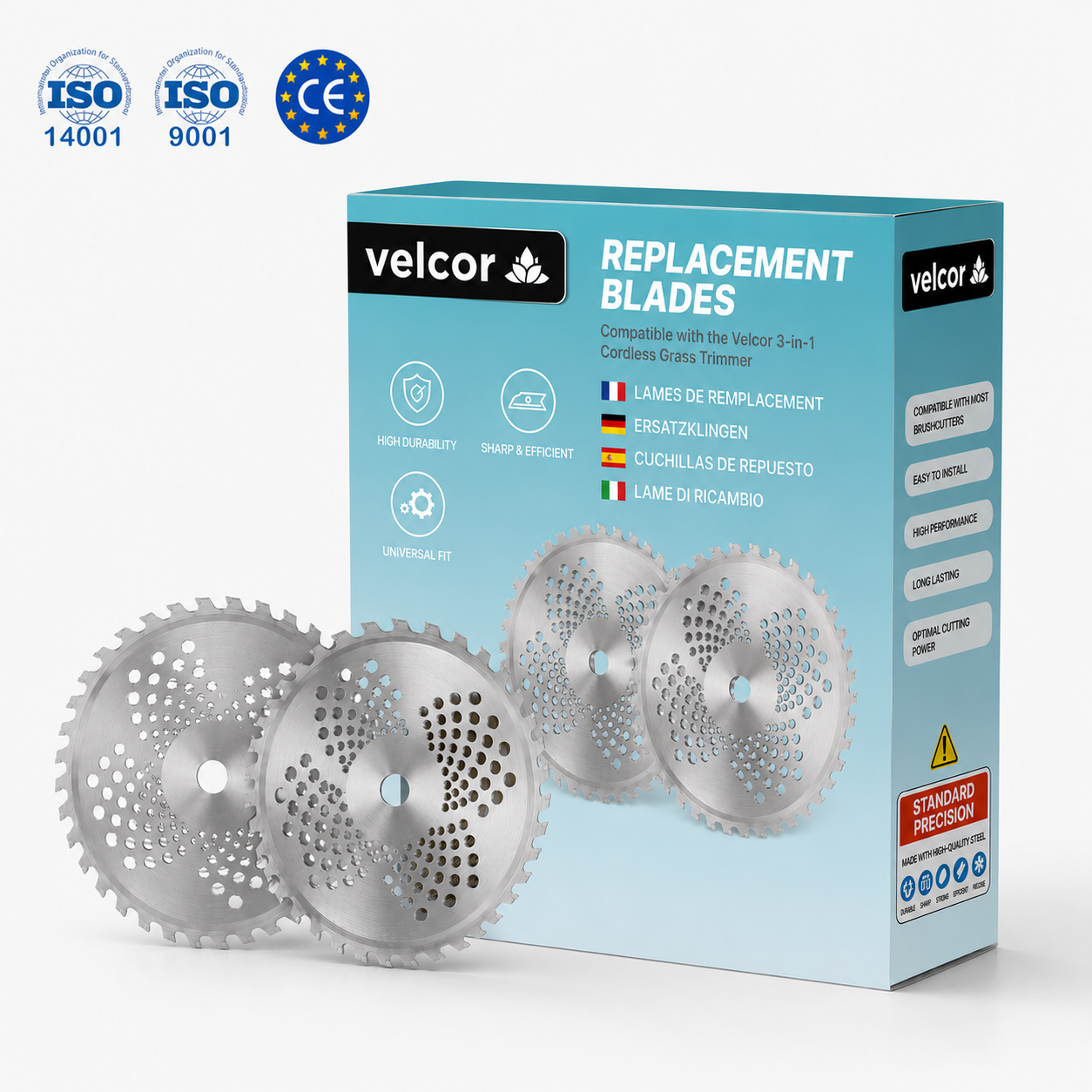 Replacement Steel Blades for Velcor 3-in-1 Cordless Grass Trimmer