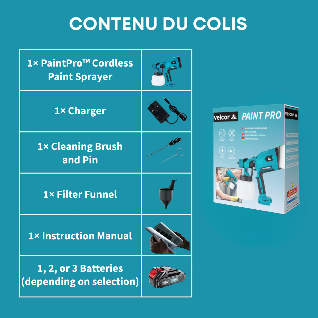 Pistolet à peinture sans fil