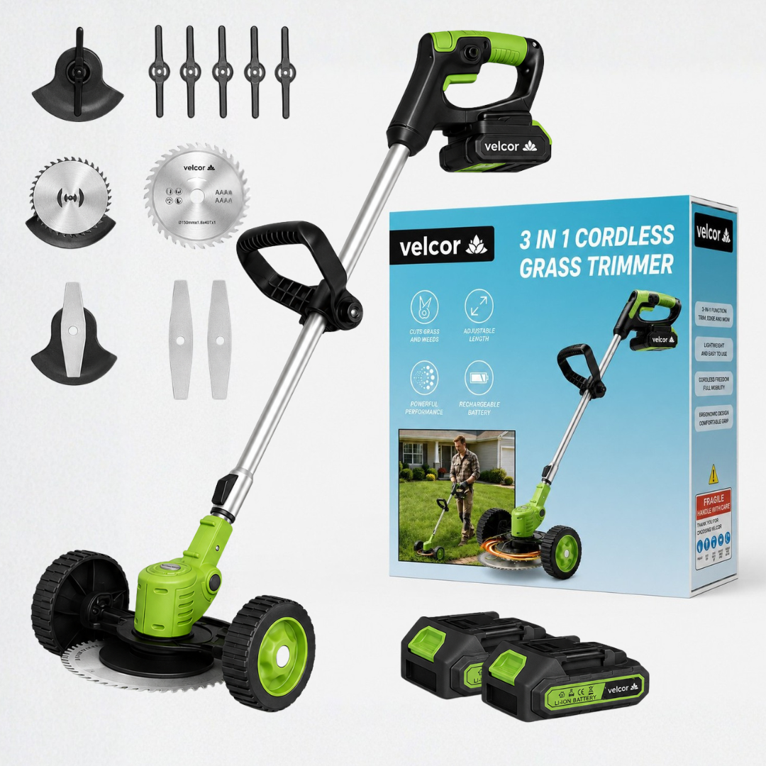 3 In 1 Cordless Grass Trimmer, Weed Eater and Edger