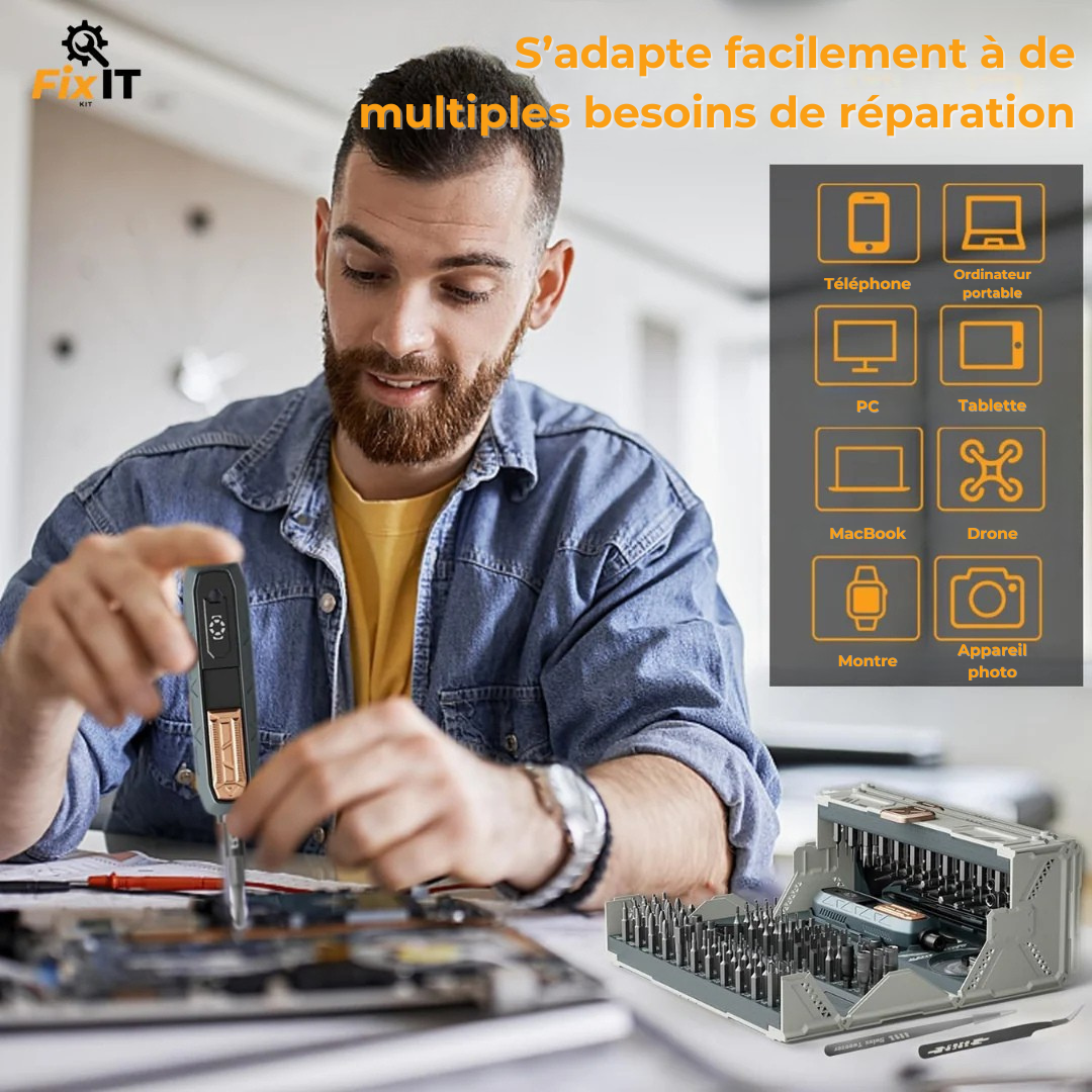 Jeu de tournevis FixIT 180 en 1